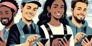 "Mobile wallet interface showcasing tap-to-tip features for service workers, highlighting instant payout options for convenient transactions."