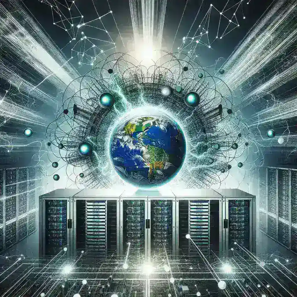 "High-performance NVIDIA Quantum-X800 InfiniBand switch showcased in a modern data center, illustrating advanced networking capabilities in B300 networking solutions for enhanced data transfer and processing efficiency."